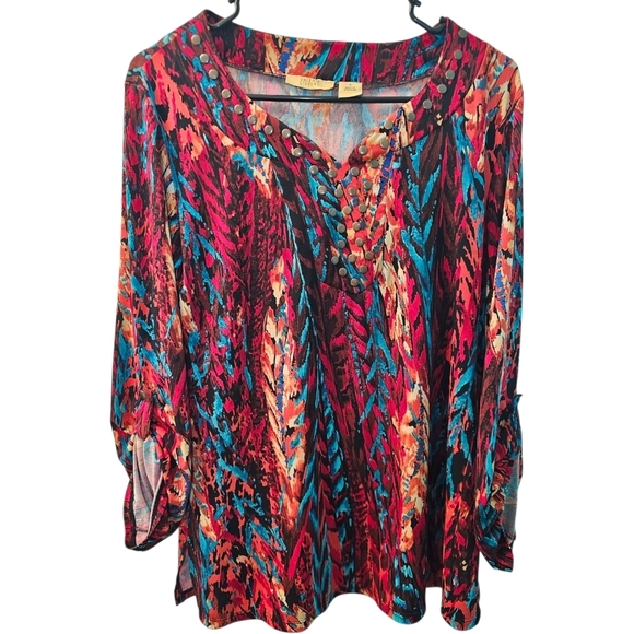 Valerie Stevens Tops - Valerie Stevens Colorful Women's Top Size Small